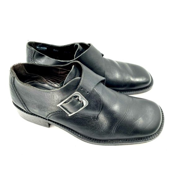 Bally Pedrano Luxurious Black Leather Ankle Buckle Shoes Boots Men's Sz 9.5 US - Picture 2 of 12